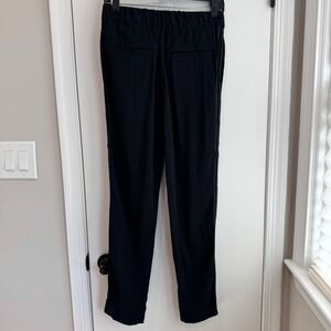 Marni Black Pants Italian Made Elastic Waist Contrast Stitching, size 42, US 6‎